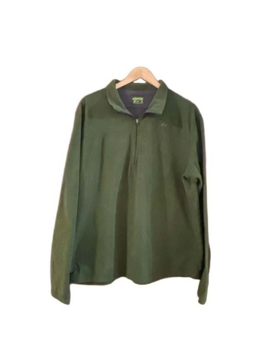 Köppen Men's 1/4 Zip Fleece Pullover Green Size XL